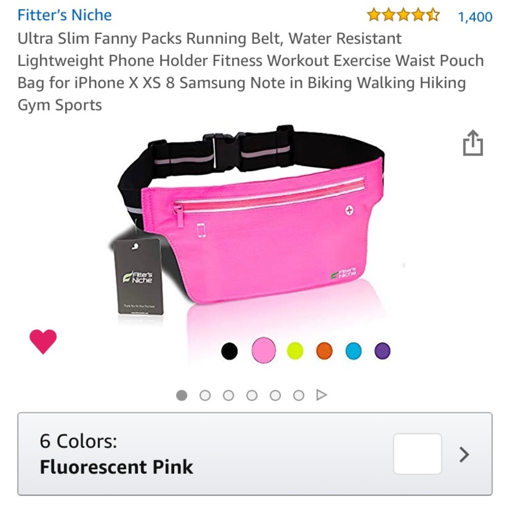 Pink Running Belt Bag